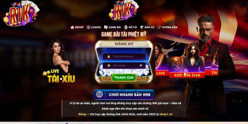 Các bước đăng nhập Rikvip